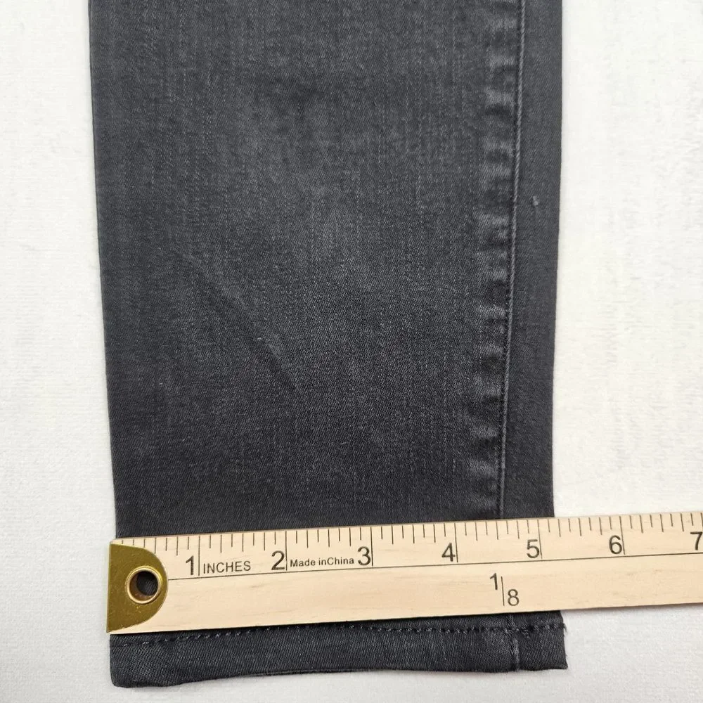 Agolde‎ Jeans Women 27x27.75 Sophie Mid Rise Skinny Dark Wash Grey Black Stretch
